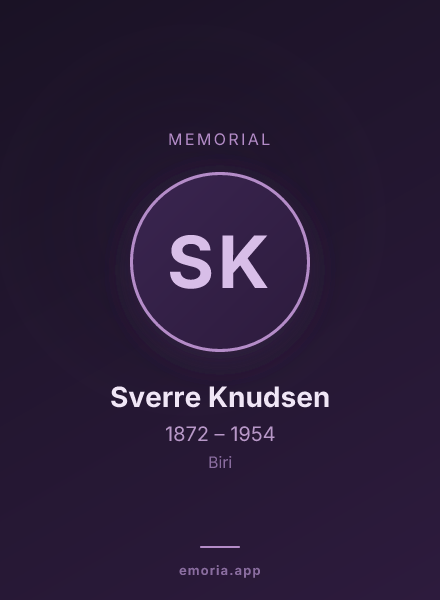 Memorial portrait of Sverre Knudsen