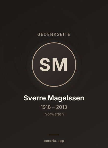 Gedenkportrait von Sverre Magelssen