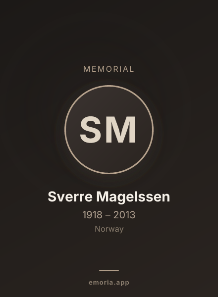 Memorial portrait of Sverre Magelssen