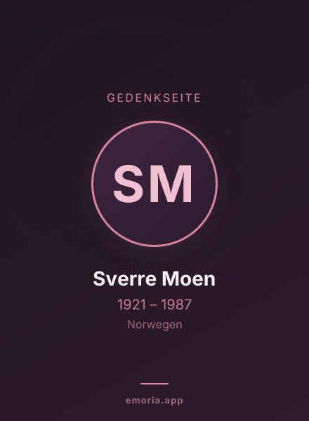 Gedenkportrait von Sverre Moen