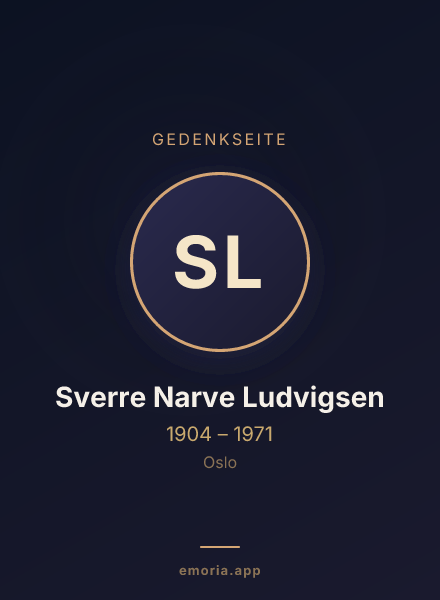 Gedenkportrait von Sverre Narve Ludvigsen
