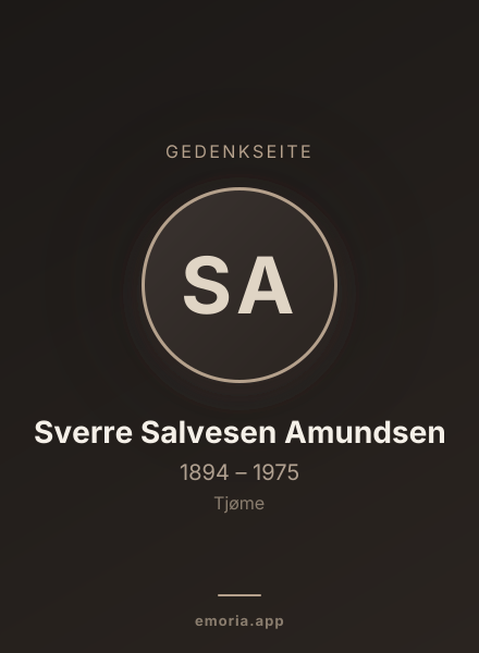 Gedenkportrait von Sverre Salvesen Amundsen