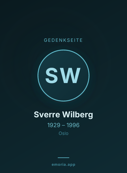 Gedenkportrait von Sverre Wilberg