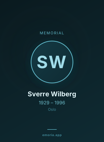 Memorial portrait of Sverre Wilberg
