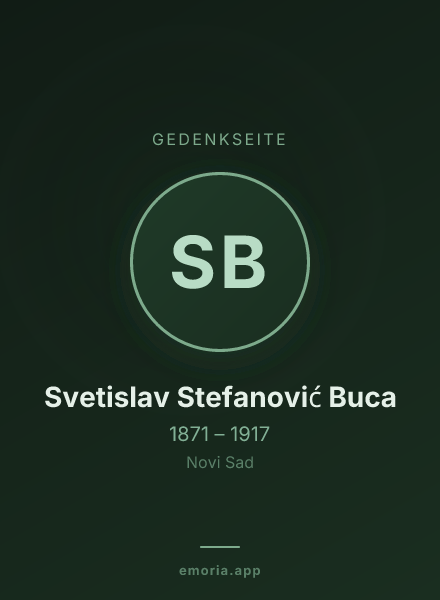 Gedenkportrait von Svetislav Stefanović Buca