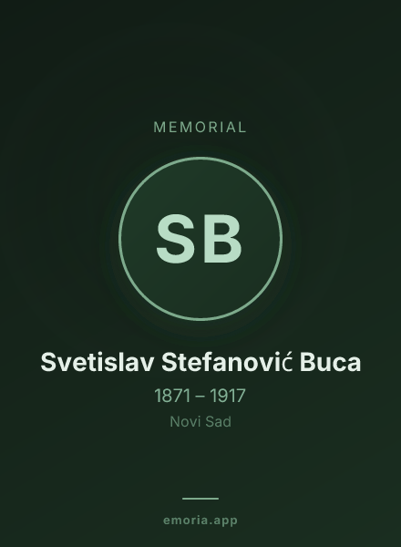 Memorial portrait of Svetislav Stefanović Buca