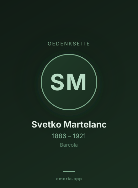 Gedenkportrait von Svetko Martelanc