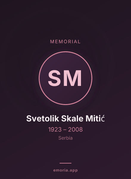Memorial portrait of Svetolik Skale Mitić