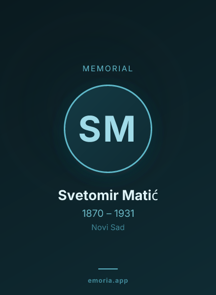 Memorial portrait of Svetomir Matić