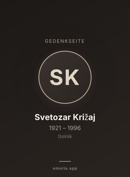 Gedenkportrait von Svetozar Križaj