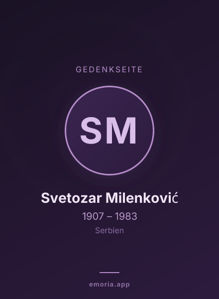 Gedenkportrait von Svetozar Milenković