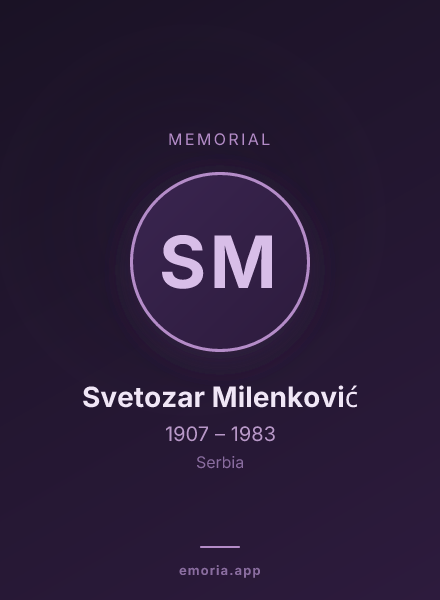 Memorial portrait of Svetozar Milenković