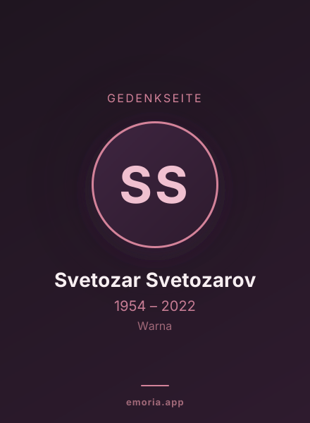 Gedenkportrait von Svetozar Svetozarov