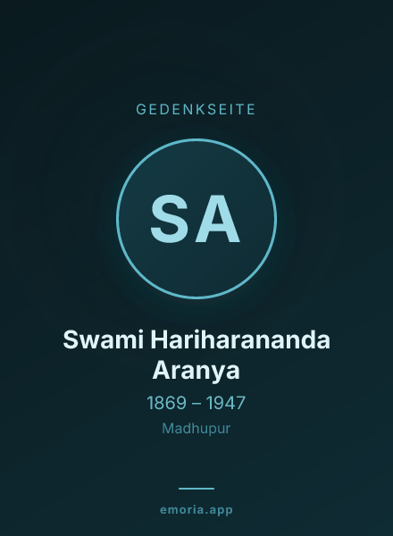 Gedenkportrait von Swami Hariharananda Aranya