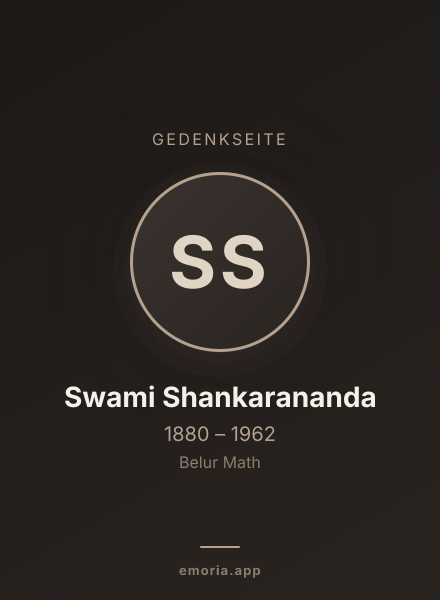 Gedenkportrait von Swami Shankarananda