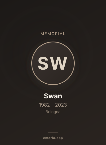 Memorial portrait of Swan