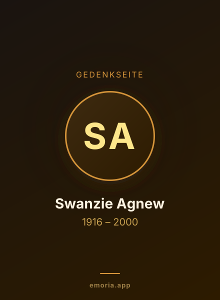 Gedenkportrait von Swanzie Agnew