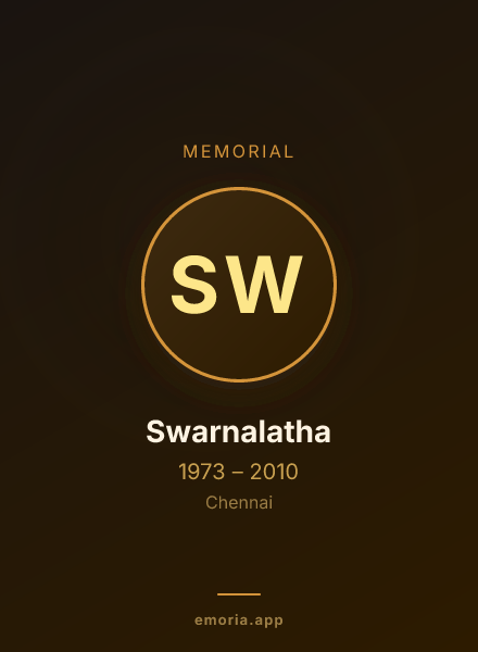 Memorial portrait of Swarnalatha