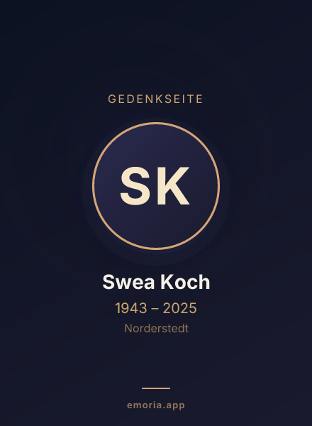 Gedenkportrait von Swea Koch