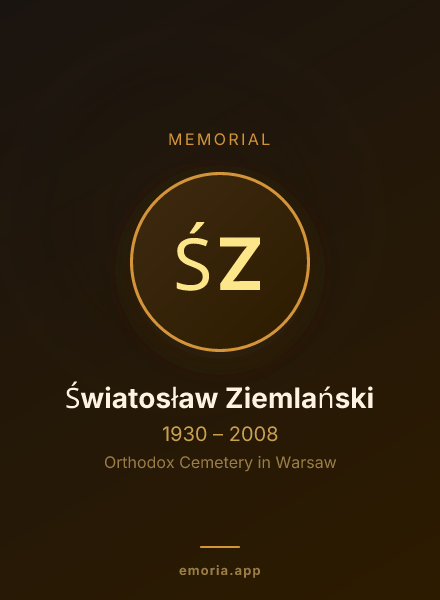 Memorial portrait of Światosław Ziemlański