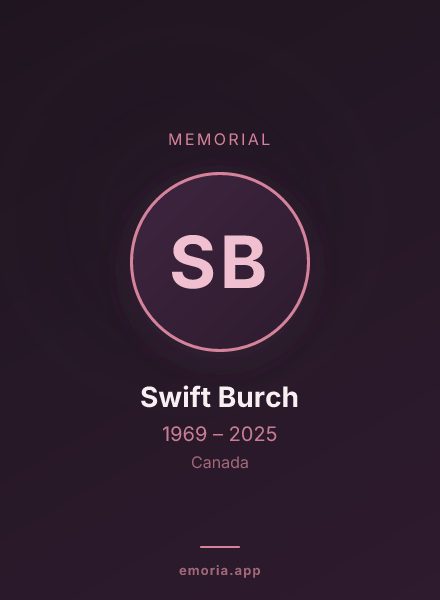 Memorial portrait of Swift Burch