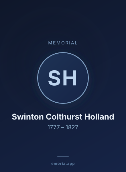 Memorial portrait of Swinton Colthurst Holland