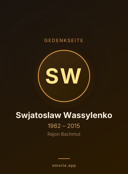 Gedenkportrait von Swjatoslaw Wassylenko