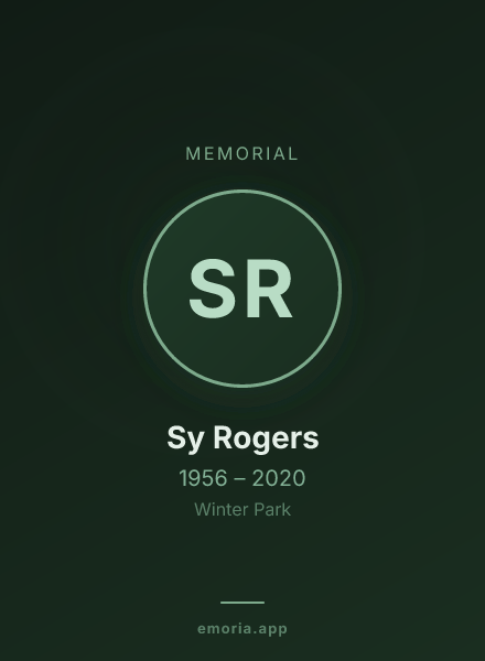 Memorial portrait of Sy Rogers
