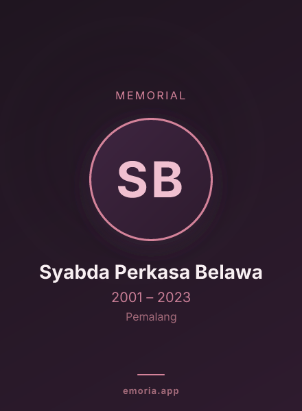 Memorial portrait of Syabda Perkasa Belawa