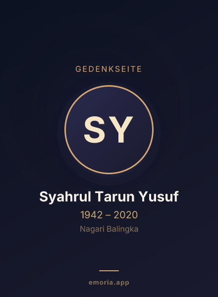Gedenkportrait von Syahrul Tarun Yusuf