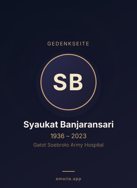 Gedenkportrait von Syaukat Banjaransari
