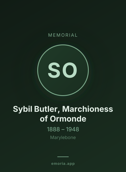 Memorial portrait of Sybil Butler, Marchioness of Ormonde