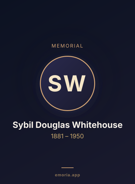 Memorial portrait of Sybil Douglas Whitehouse