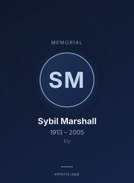 Memorial portrait of Sybil Marshall