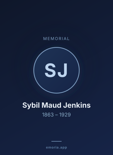 Memorial portrait of Sybil Maud Jenkins