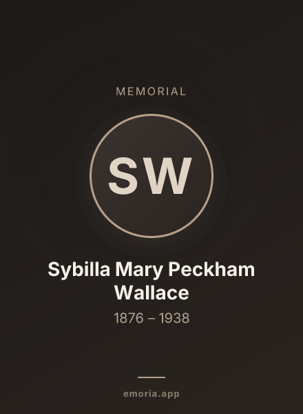 Memorial portrait of Sybilla Mary Peckham Wallace