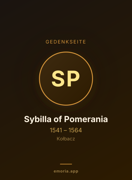 Gedenkportrait von Sybilla of Pomerania