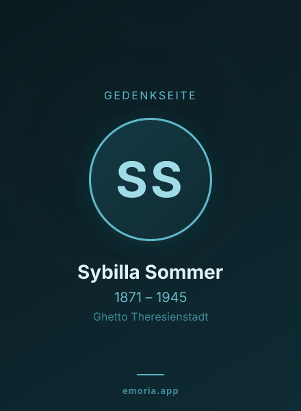 Gedenkportrait von Sybilla Sommer