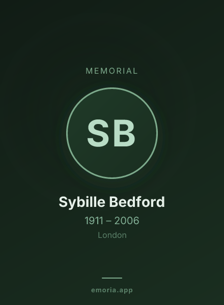 Memorial portrait of Sybille Bedford