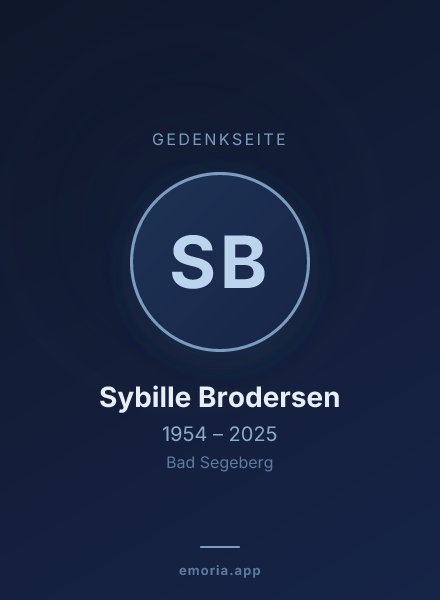 Gedenkportrait von Sybille Brodersen