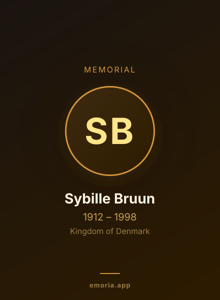 Memorial portrait of Sybille Bruun