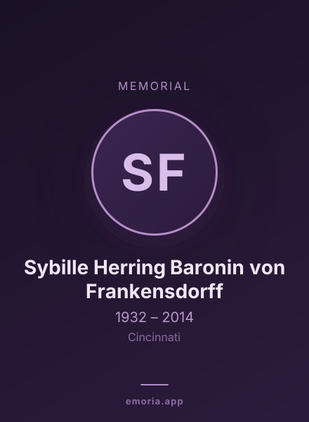 Memorial portrait of Sybille Herring Baronin von Frankensdorff