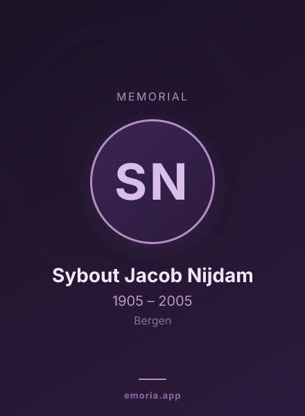 Memorial portrait of Sybout Jacob Nijdam
