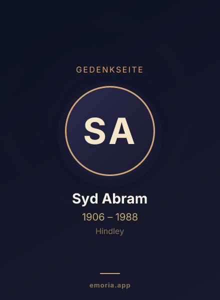 Gedenkportrait von Syd Abram