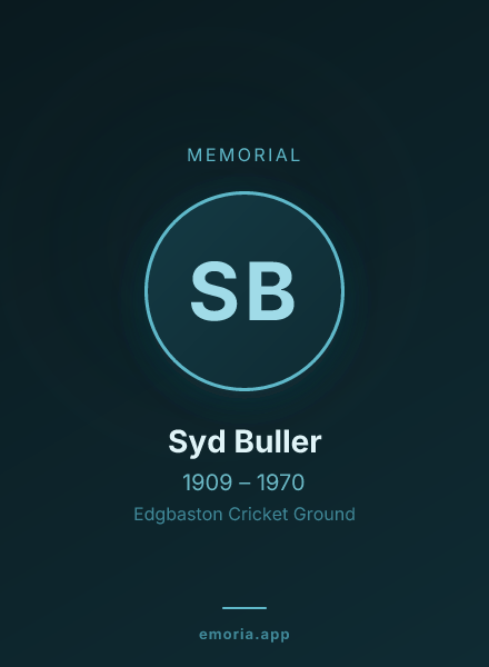 Memorial portrait of Syd Buller