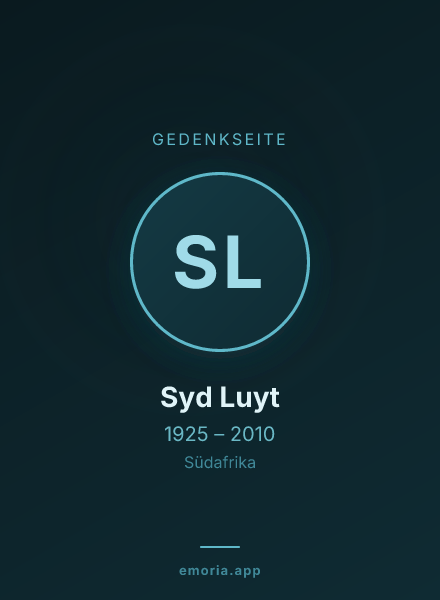 Gedenkportrait von Syd Luyt