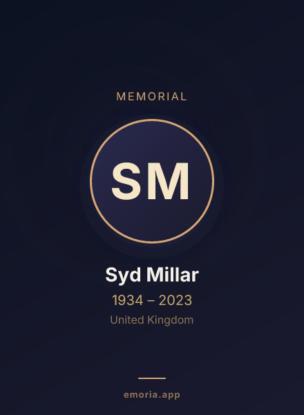 Memorial portrait of Syd Millar