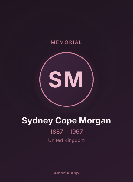 Memorial portrait of Sydney Cope Morgan