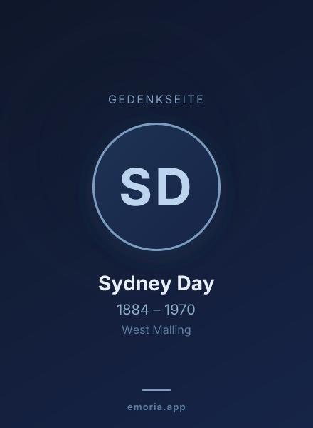 Gedenkportrait von Sydney Day