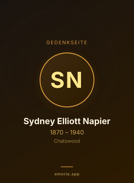 Gedenkportrait von Sydney Elliott Napier